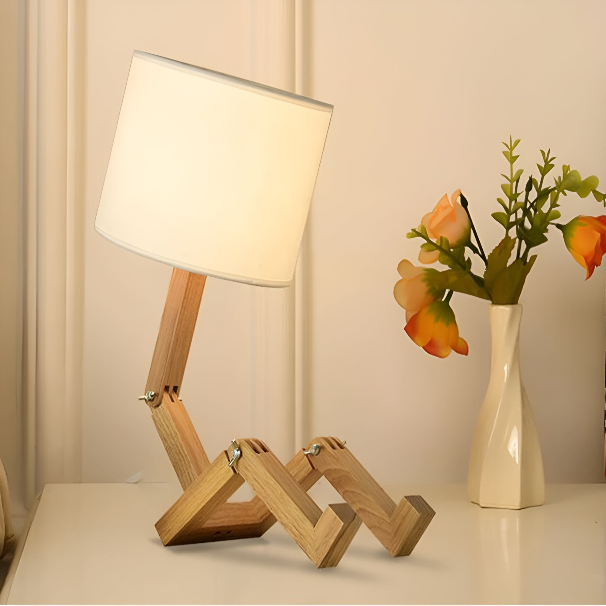 Flexible Taavita Lamp - Solid Wood Robot Desk Lamp