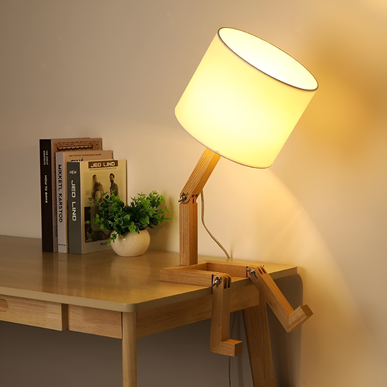 Flexible Taavita Lamp - Solid Wood Robot Desk Lamp