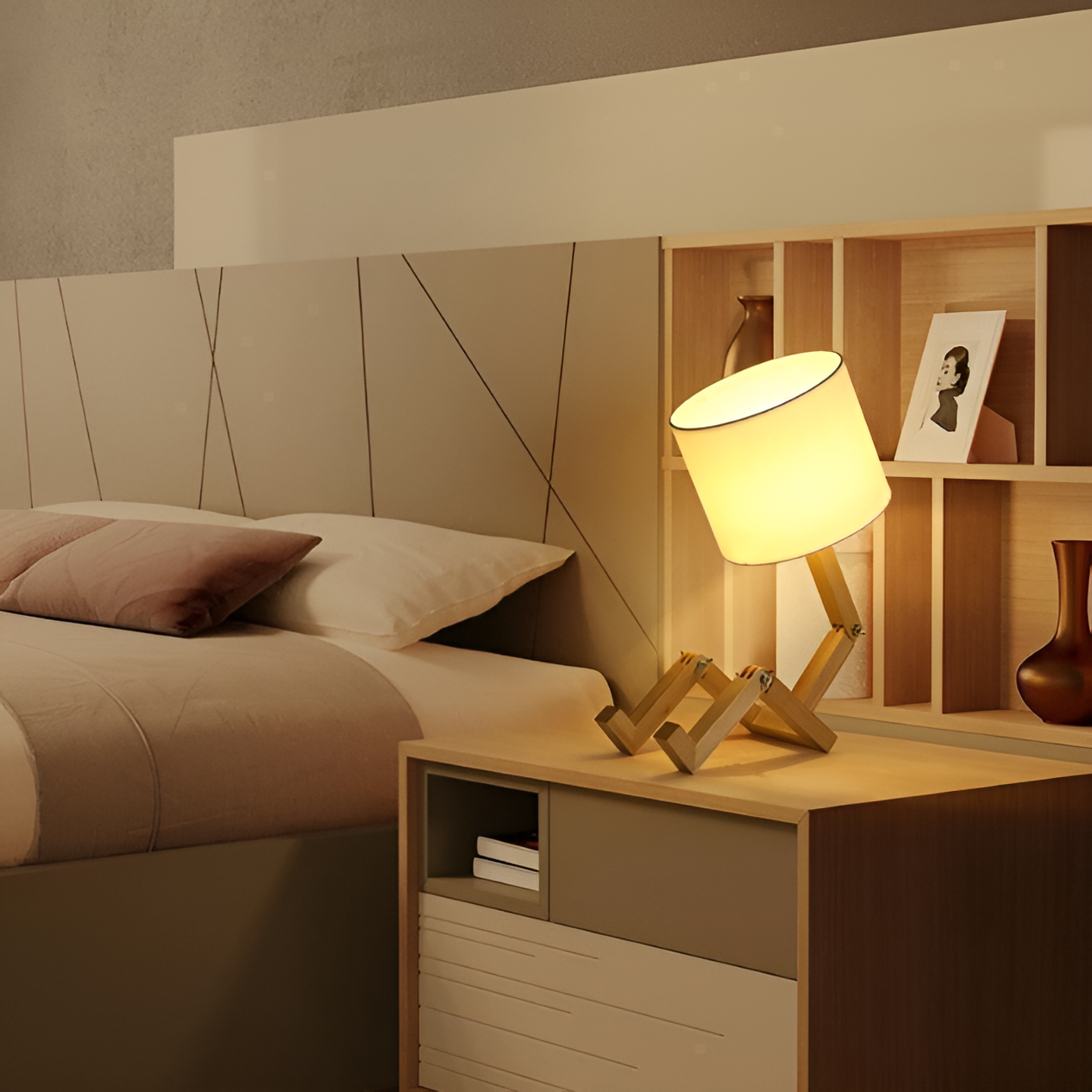 Flexible Taavita Lamp - Solid Wood Robot Desk Lamp