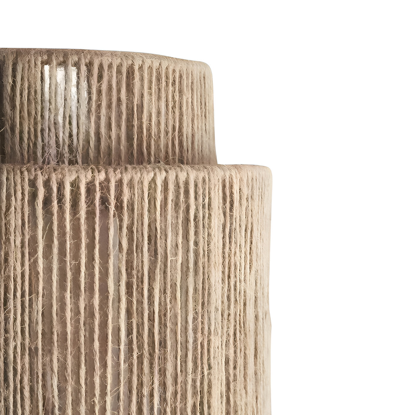 Taavita Wall Lamp - Rattan Lampshade with Hemp Rope - Boho Wall Decoration