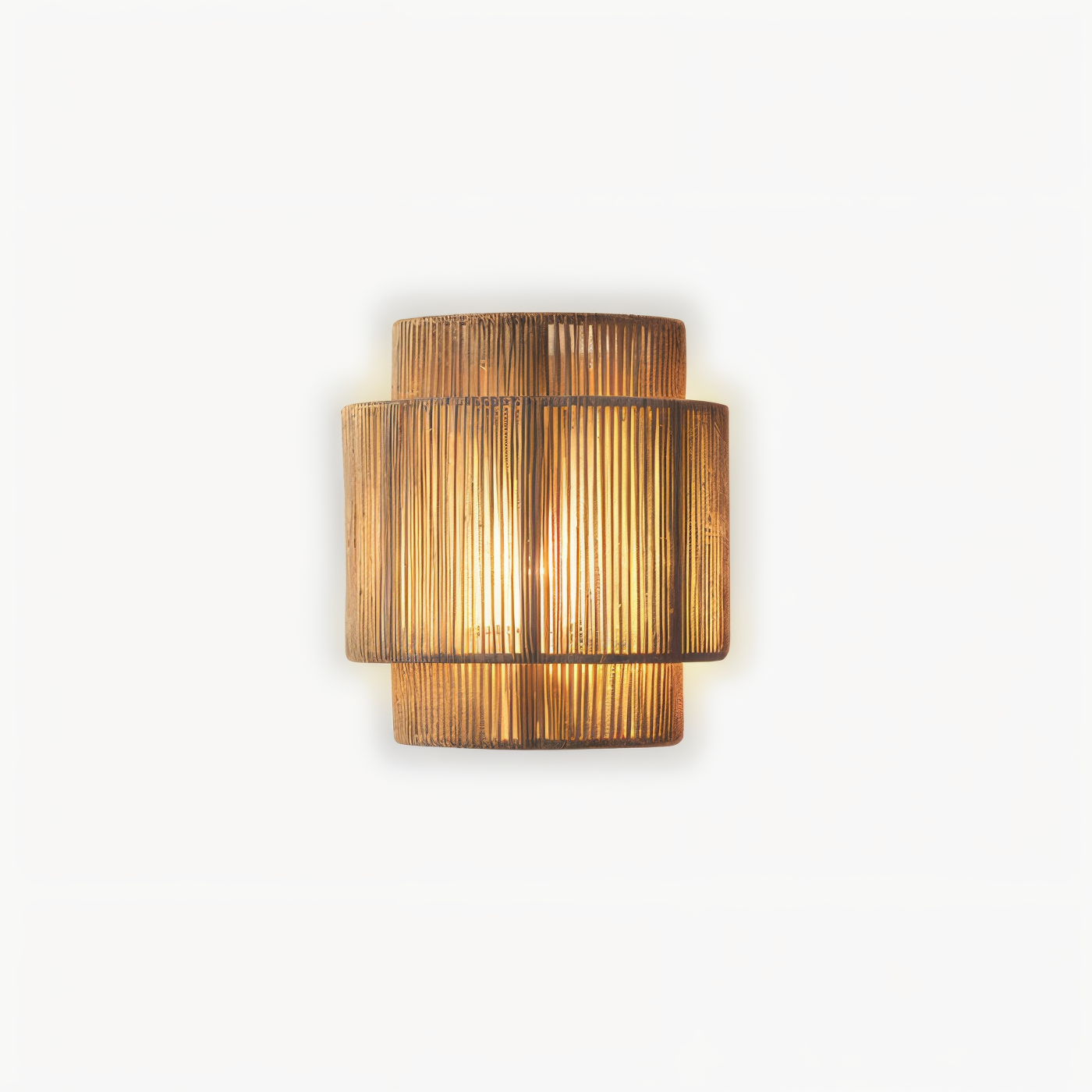 Taavita Wall Lamp - Rattan Lampshade with Hemp Rope - Boho Wall Decoration