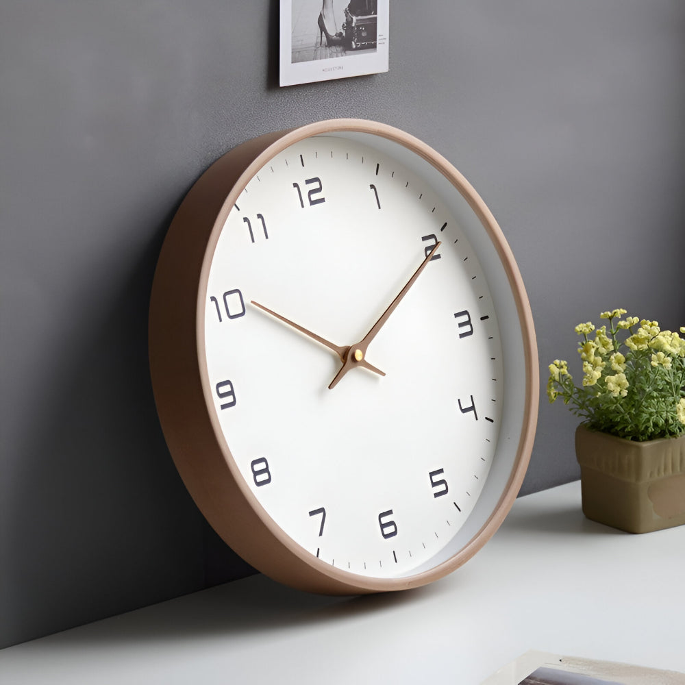 Elegant Natural Wood Wall Clock for Tranquil Spaces