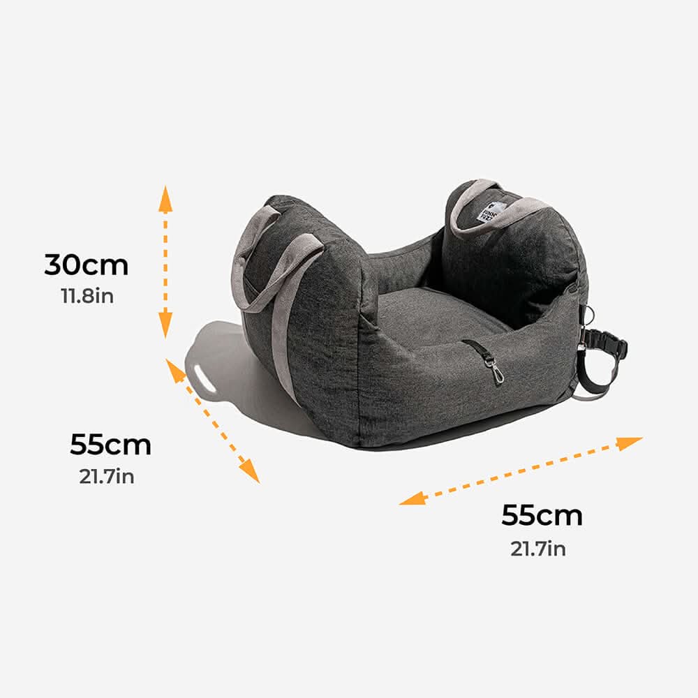 PetSafe Travel Cushion: Secure Bed with Safety Belt & Grip Base