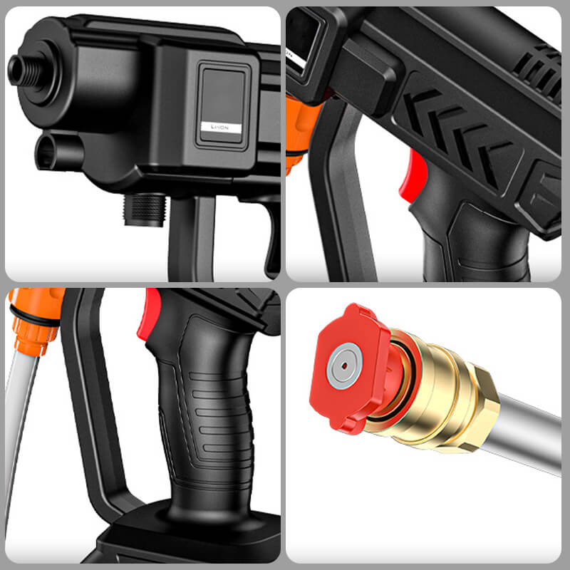 Lightweight Cordless Washer - 30 Bar Pressure, 3-in-1 Nozzle, 35000mAh Battery, 160 Min Runtime