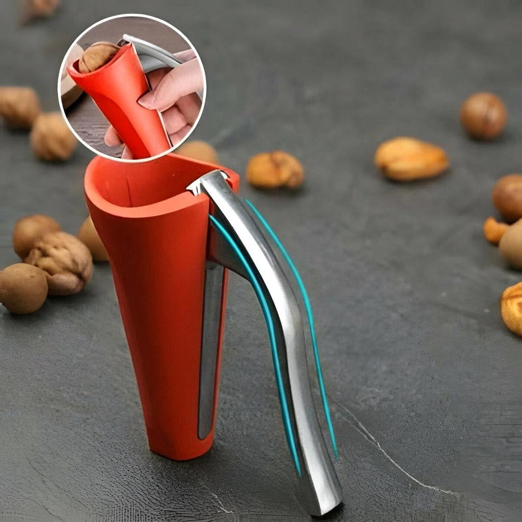 Lever-Activated Ergonomic Nut Cracker Tool