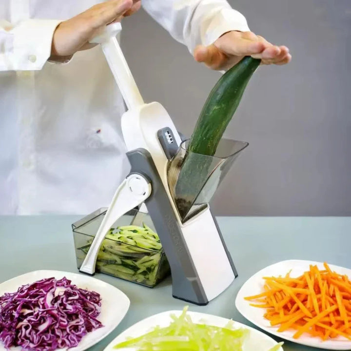 Adjustable Thickness Kitchen Slicer with Collection Container