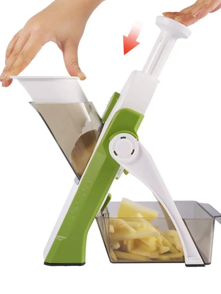Adjustable Thickness Kitchen Slicer with Collection Container