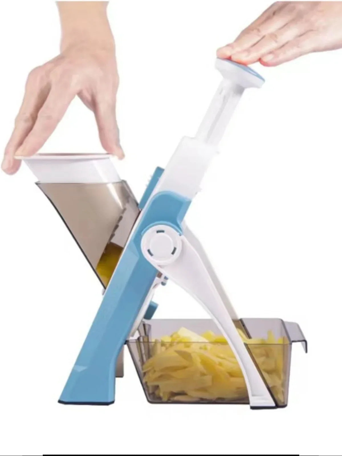 Adjustable Thickness Kitchen Slicer with Collection Container