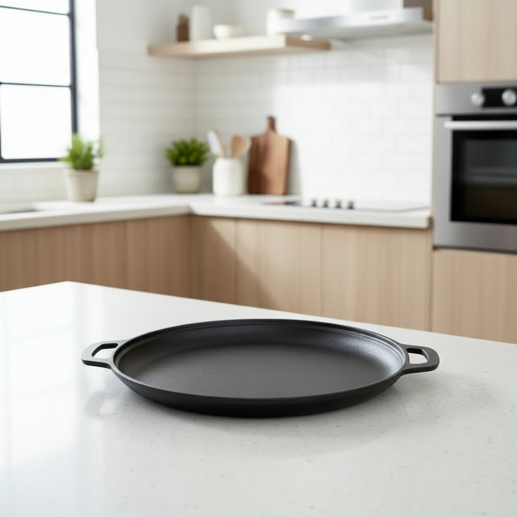 Balanced Double Handle Nonstick Cast Iron Griddle Pan