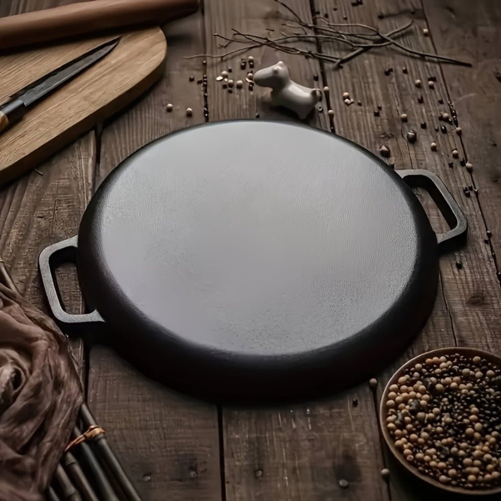 Balanced Double Handle Nonstick Cast Iron Griddle Pan