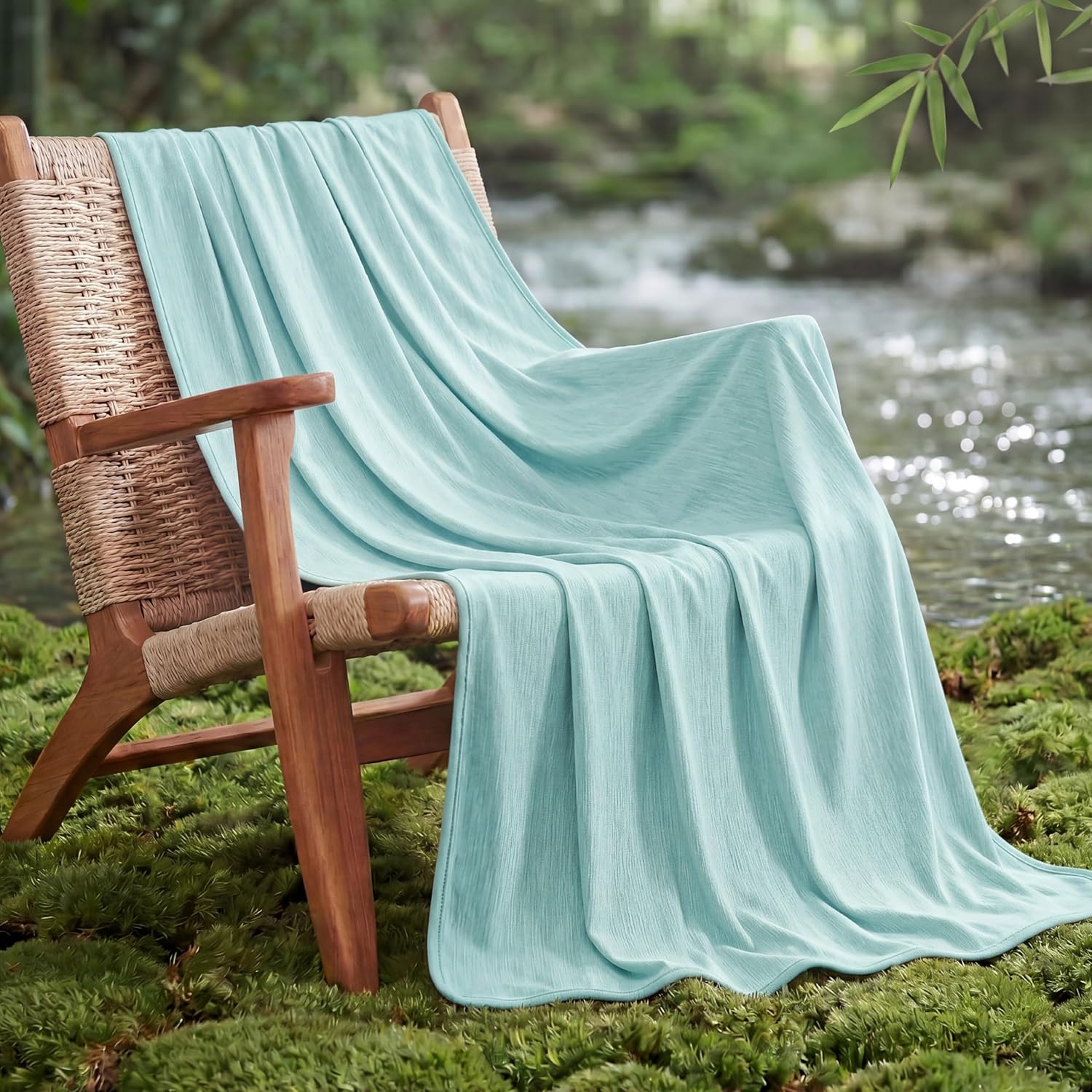 Lightweight Summer Cooling Blanket for Hot Sleepers – Bamboo Rayon Throw