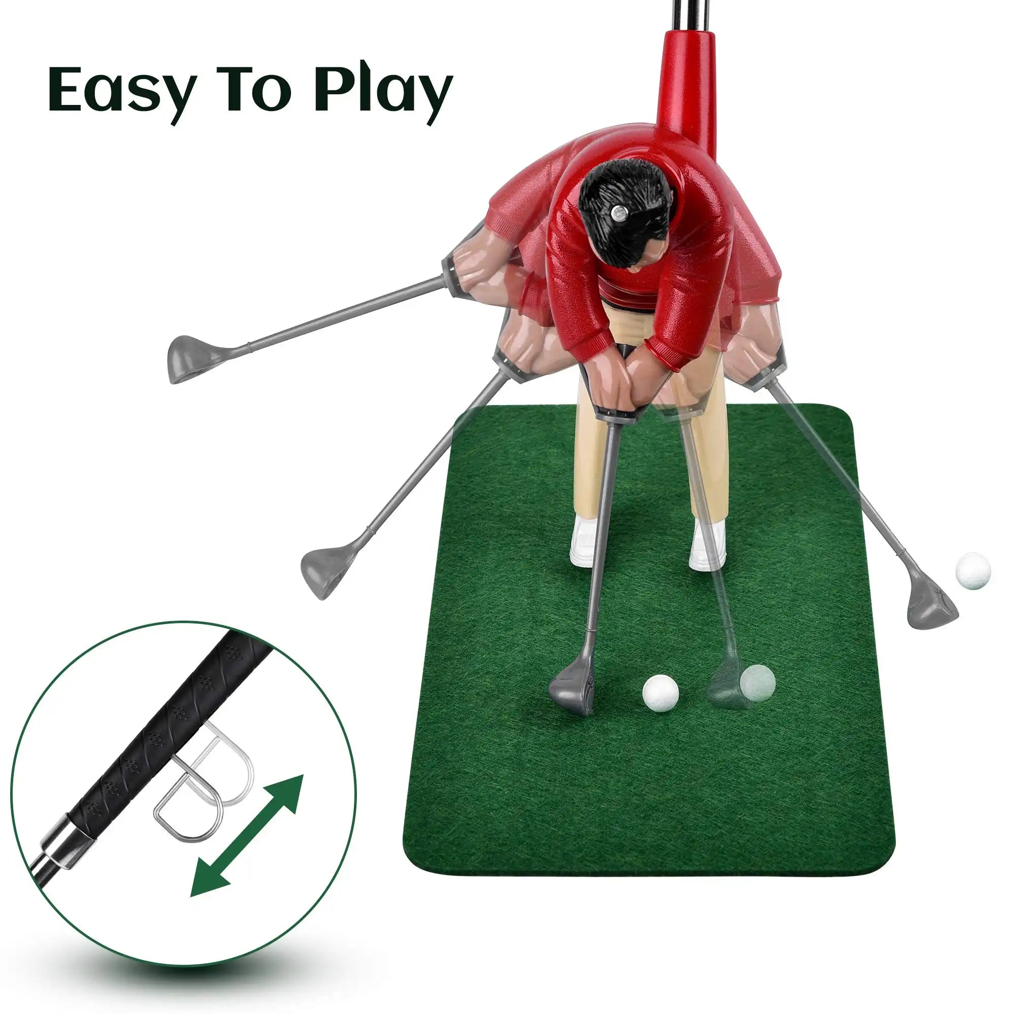 5-Piece Golf Club Set for Home Practice with Putting Mat and Accessories