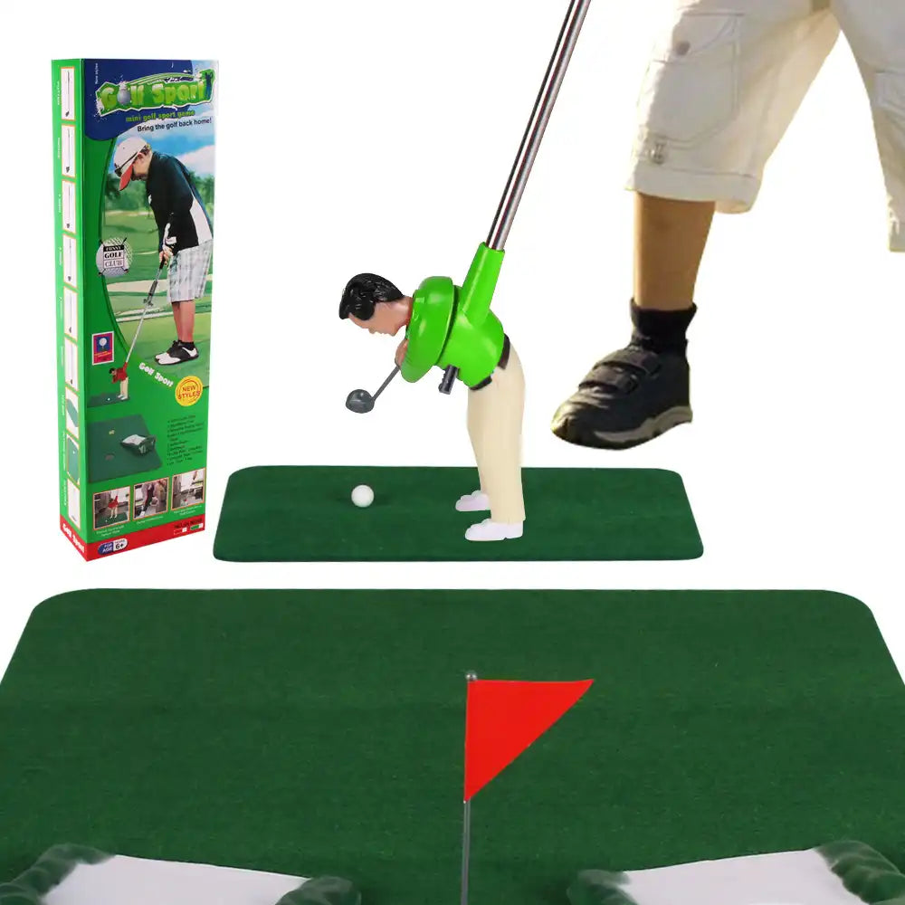 5-Piece Golf Club Set for Home Practice with Putting Mat and Accessories