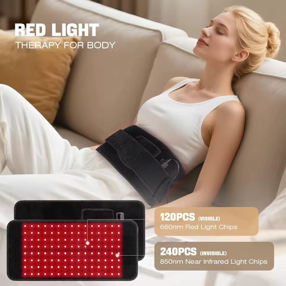 Dual Wavelength Infrared Light Therapy Belt for Full Body Pain Relief with Remote Control – 660nm & 850nm