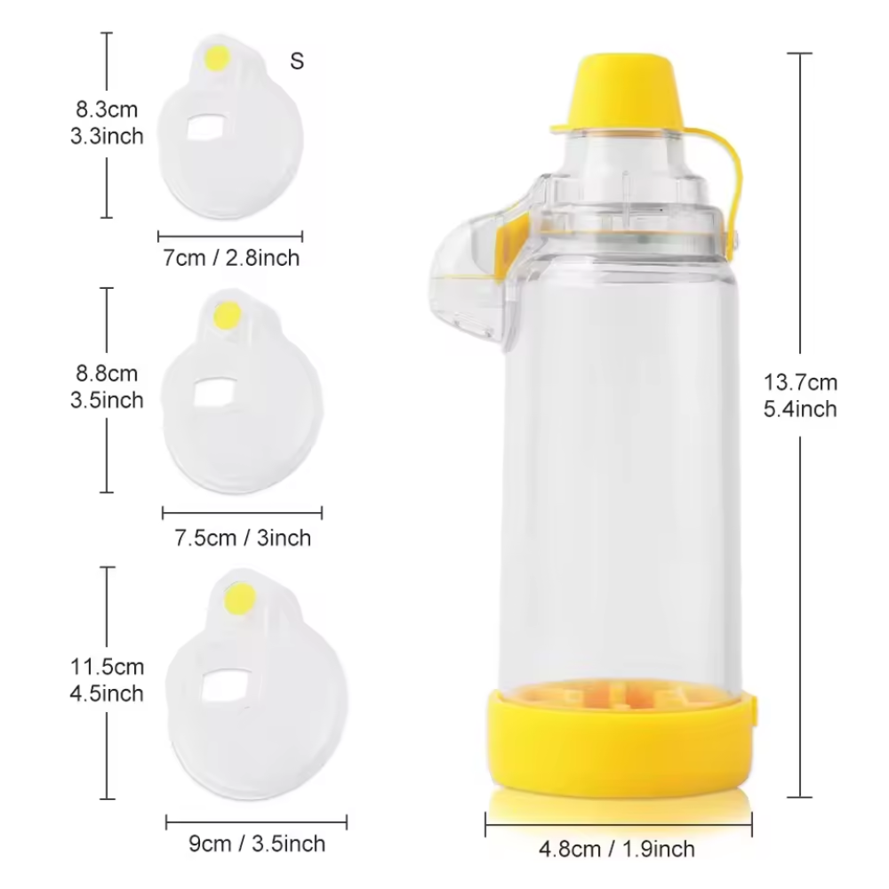 Silicone Inhalation Chamber Device for Adults and Kids