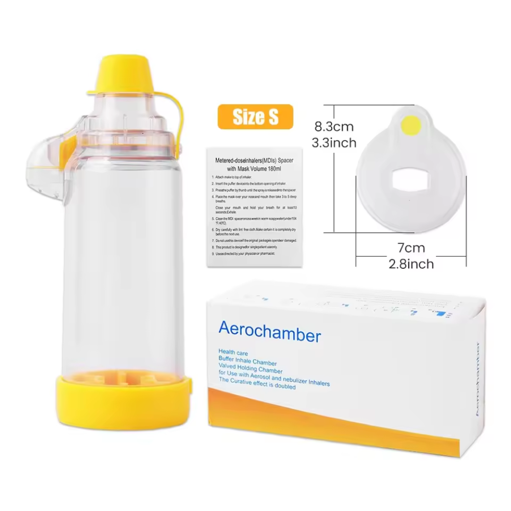 Silicone Inhalation Chamber Device for Adults and Kids
