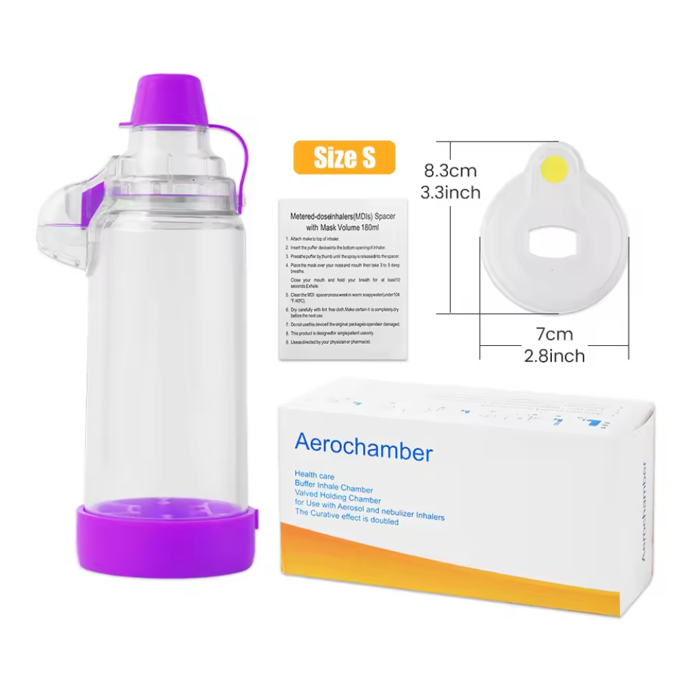 Silicone Inhalation Chamber Device for Adults and Kids
