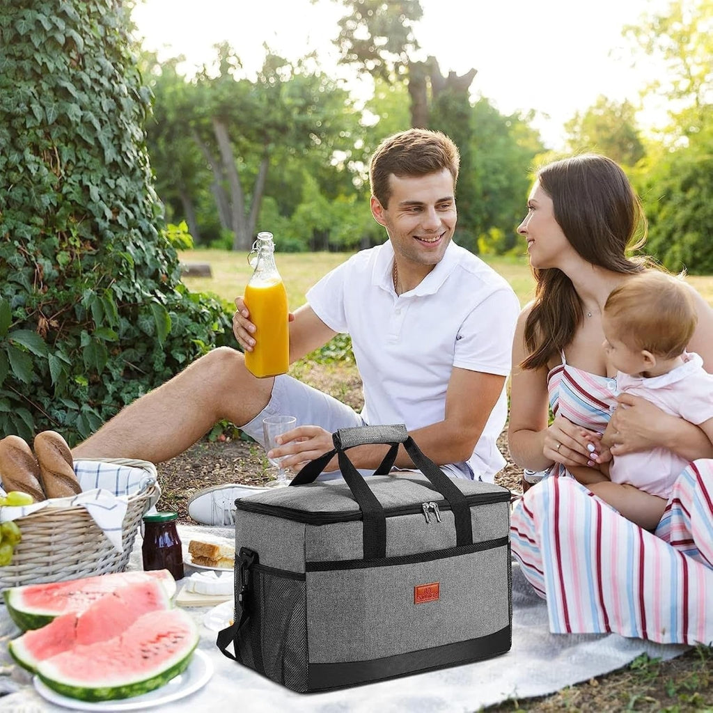 Waterproof Soft-Sided Cooler Tote – Spacious Lunch Bag for Travel & Picnics