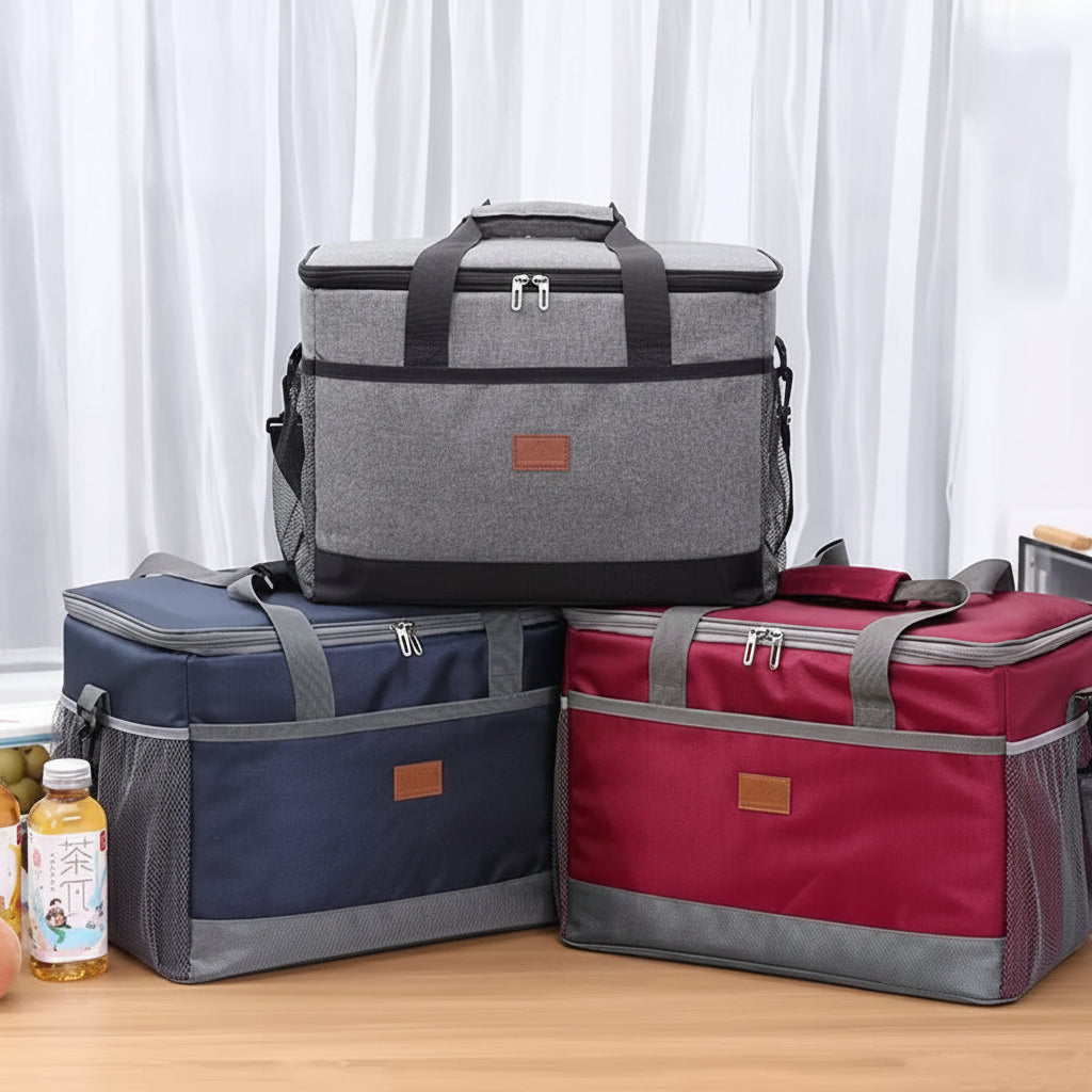 Waterproof Soft-Sided Cooler Tote – Spacious Lunch Bag for Travel & Picnics