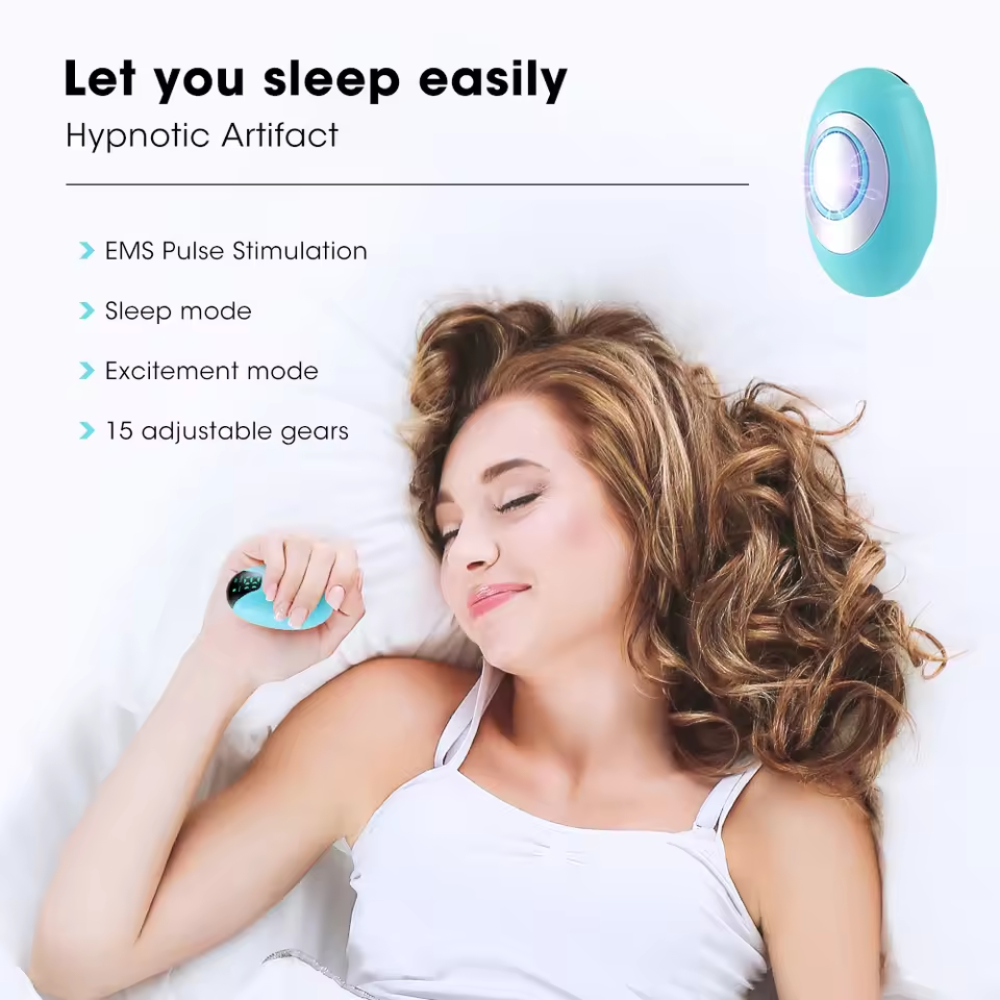 Rechargeable Microcurrent Sleep Assistance Device with 15 Intensity Settings