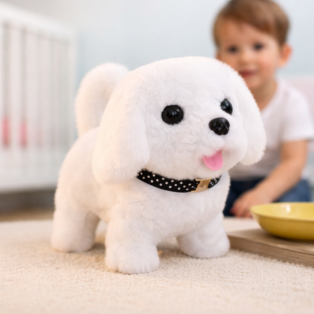 Lifelike Walking Plush Puppy Companion for Kids