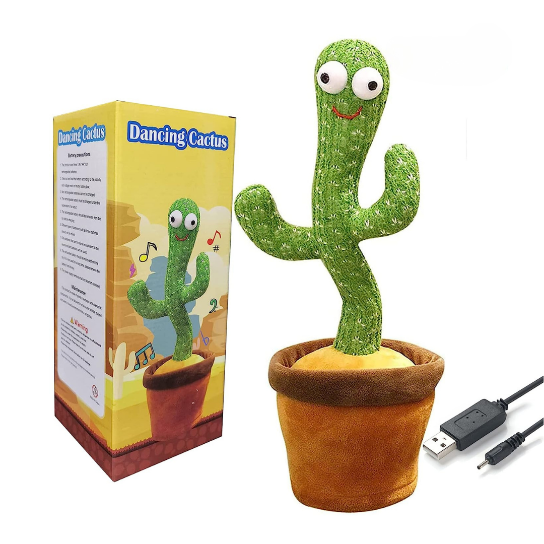 Charming Plush Cactus Companion that Dances and Sings