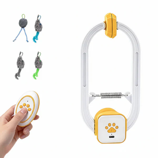Rechargeable Interactive Cat Play Toy with Plush Mice