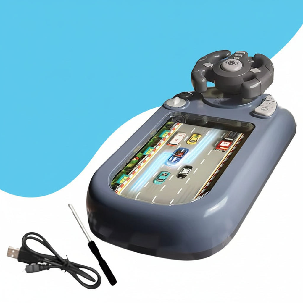 Adventure Racing Game Console with Interactive Wheel