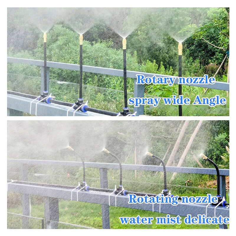 Adjustable 360° Nozzle Drip Irrigation System with Flexible Hose for Gardens