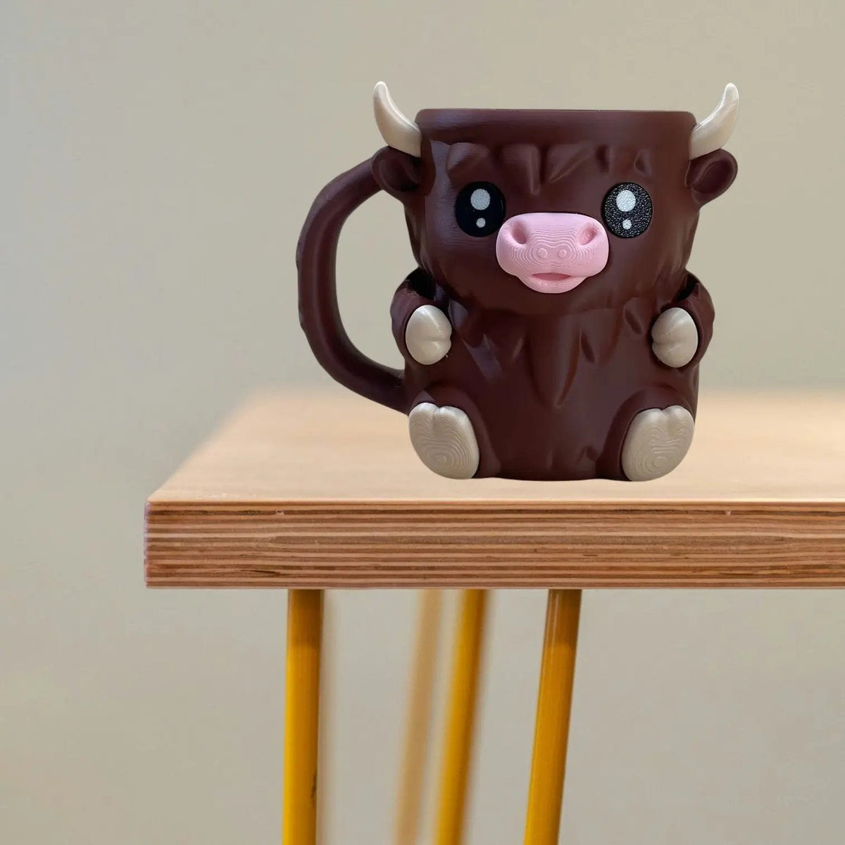 Cow Design Insulated Ice Cream Cup with Spoon Holder – Functional & Cute