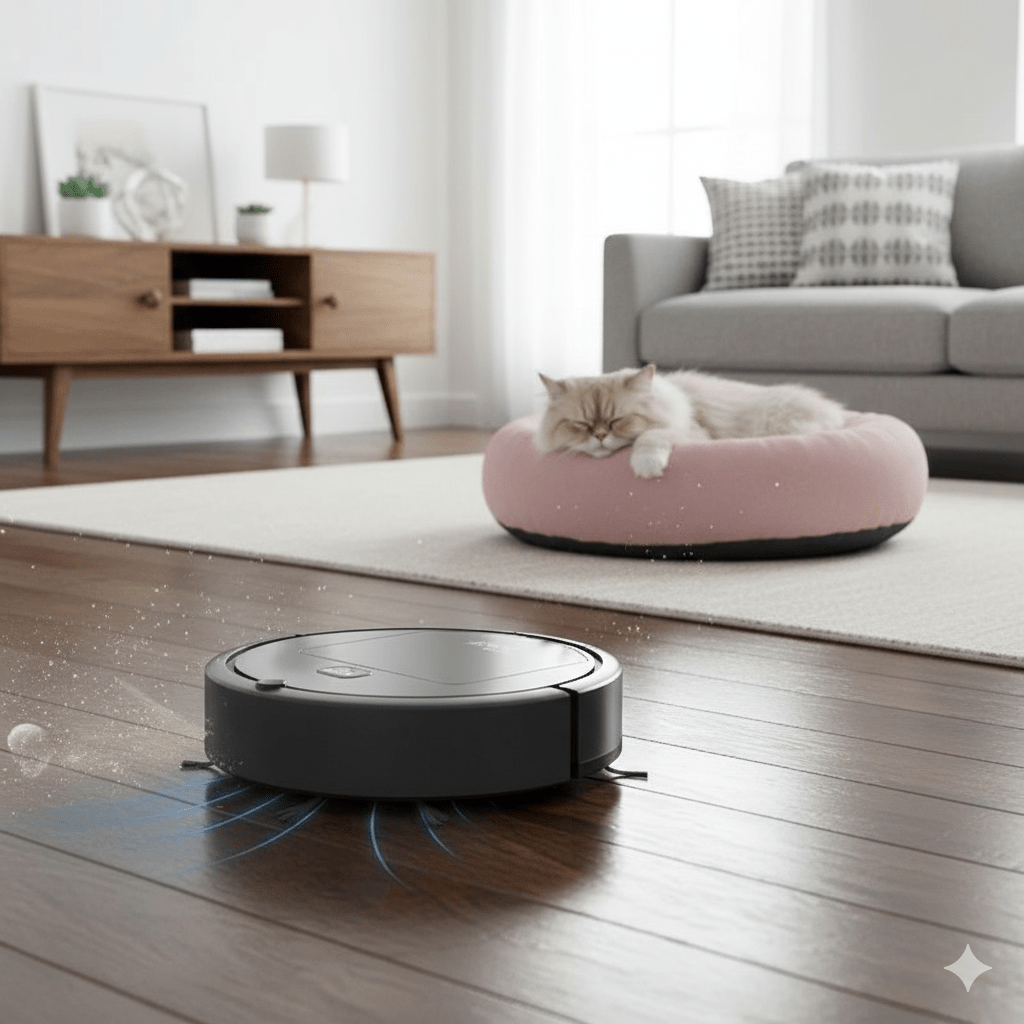 Ultra-Quiet Robot Vacuum with HEPA Filtration for Effective Cleaning