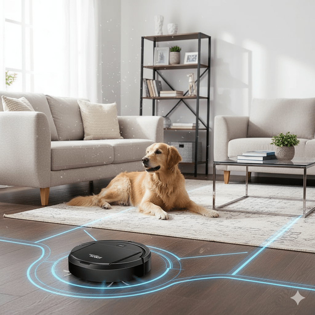 Ultra-Quiet Robot Vacuum with HEPA Filtration for Effective Cleaning