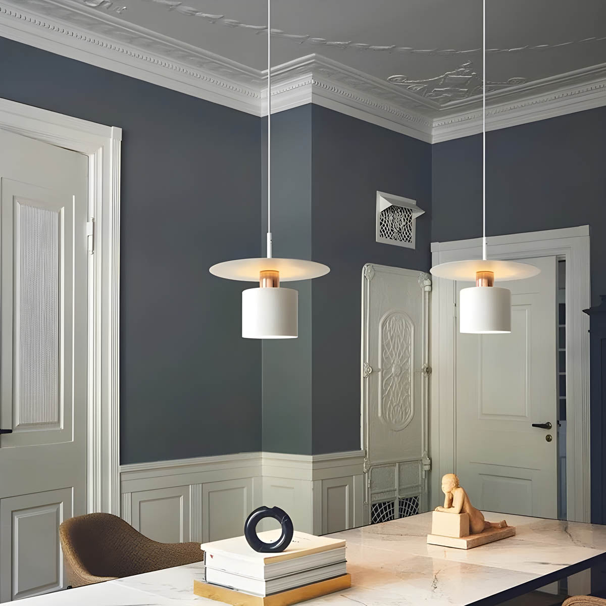 Solene Linear Suspension Light - Elegant Metal Ceiling Fixture