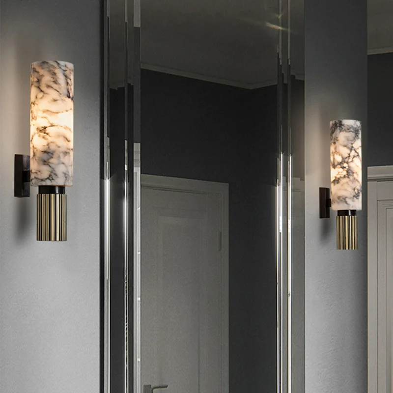 Luxura Marble Wall Sconce for Elegant Home Illumination