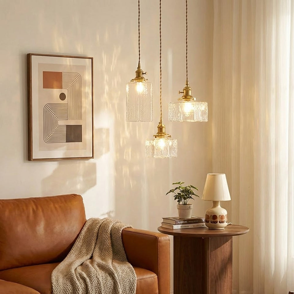Contemporary Kitchen Pendant Light Fixture in Elegant Glass Design