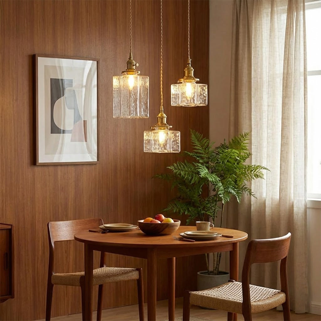 Contemporary Kitchen Pendant Light Fixture in Elegant Glass Design