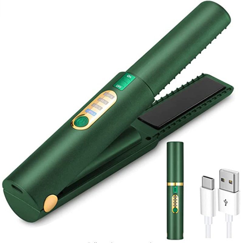 Compact Wireless Hair Straightener for Travel - USB Rechargeable