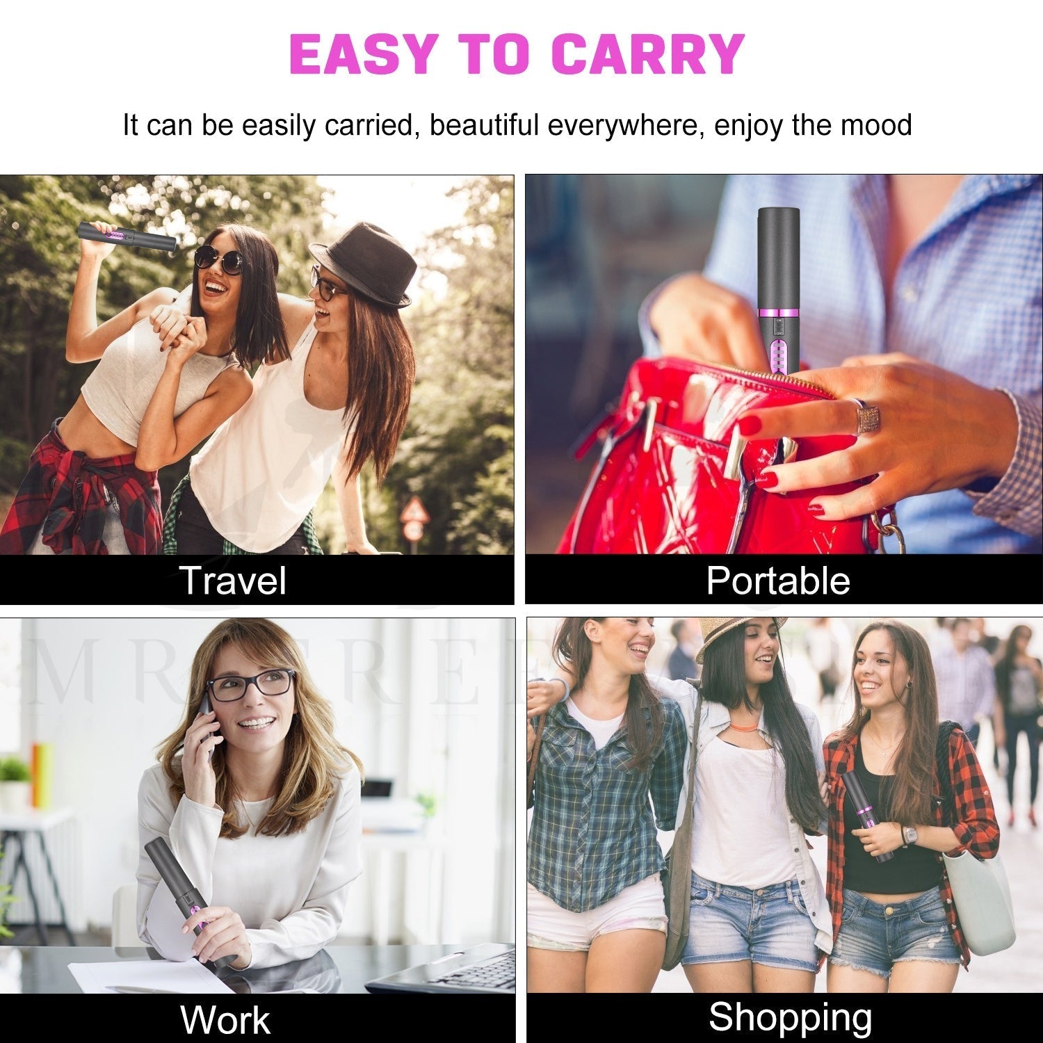 Compact Wireless Hair Straightener for Travel - USB Rechargeable