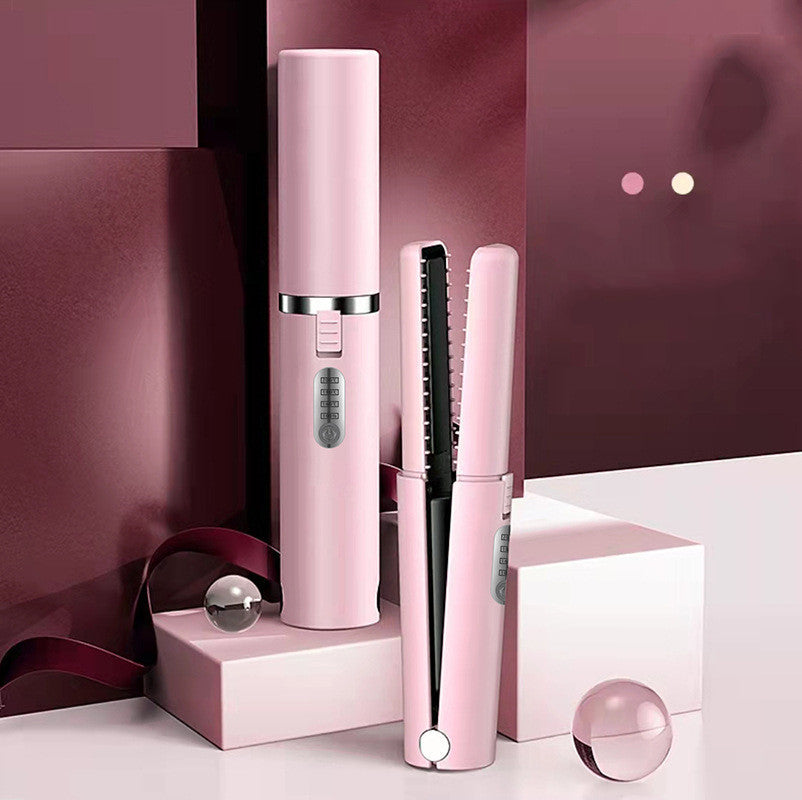 Compact Wireless Hair Straightener for Travel - USB Rechargeable