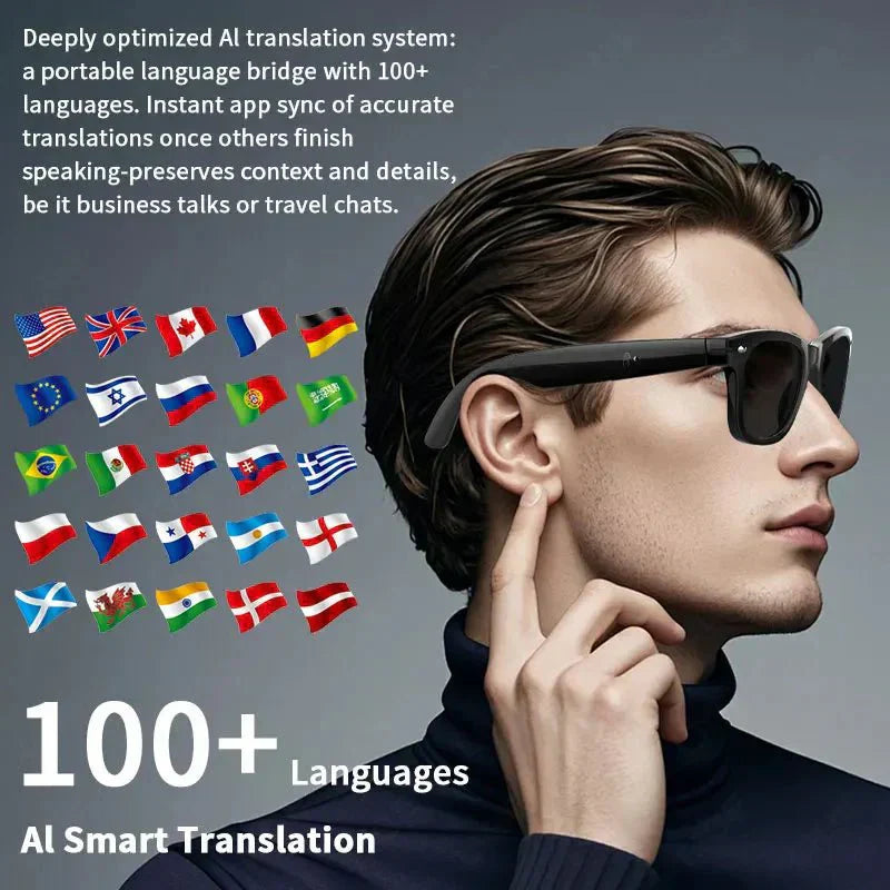 VisionTech Smart Sunglasses with Instant Translation & HD Camera