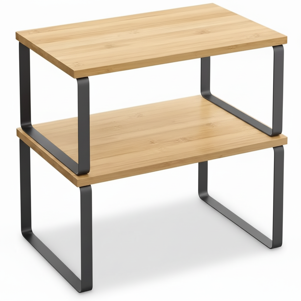 Versatile Stacking Storage Shelves for Kitchen Organization