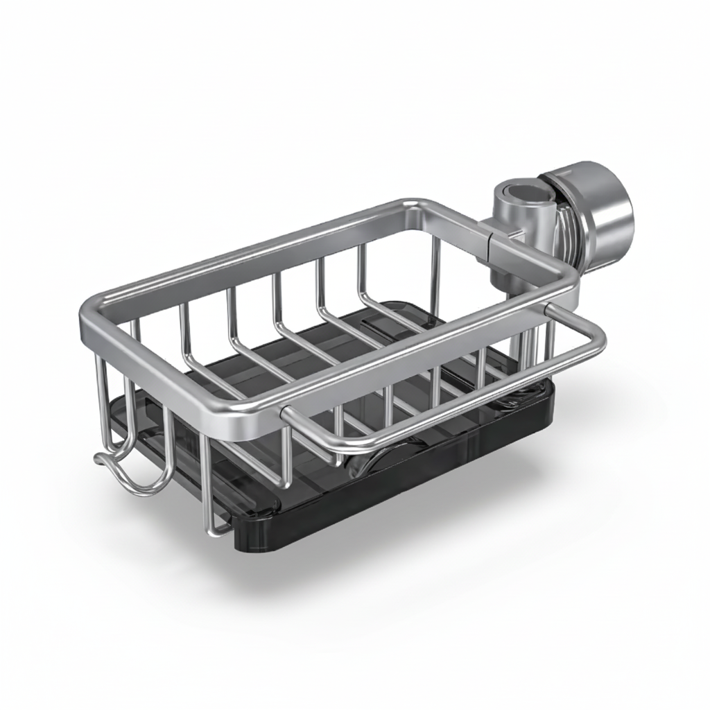 Effortless Kitchen Sink Storage with Quick-Drain Basket