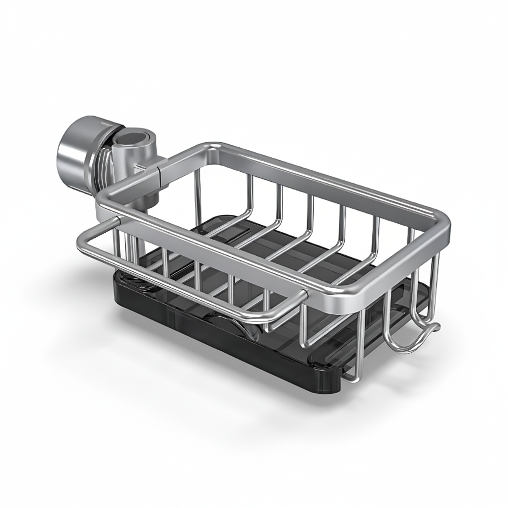 Effortless Kitchen Sink Storage with Quick-Drain Basket