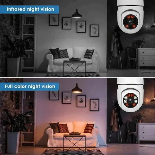 Smart E27 Security Camera – 360-Degree Coverage, Night Vision, Mobile App