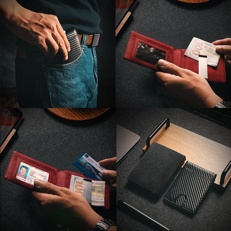 Leather Card Holder with RFID Protection – Compact Theft-Resistant Wallet