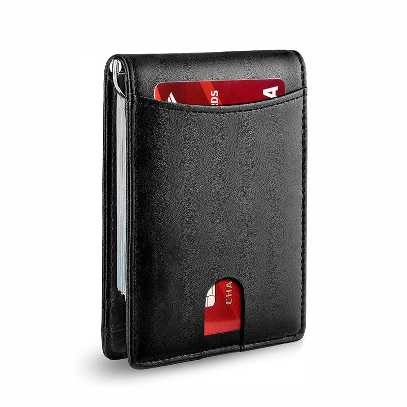 Leather Card Holder with RFID Protection – Compact Theft-Resistant Wallet
