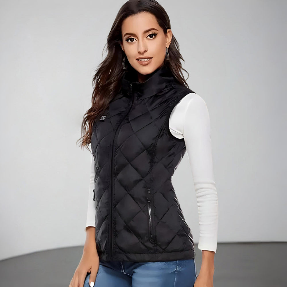 Women's Thermal Electric Vest with Adjustable Heating Zones