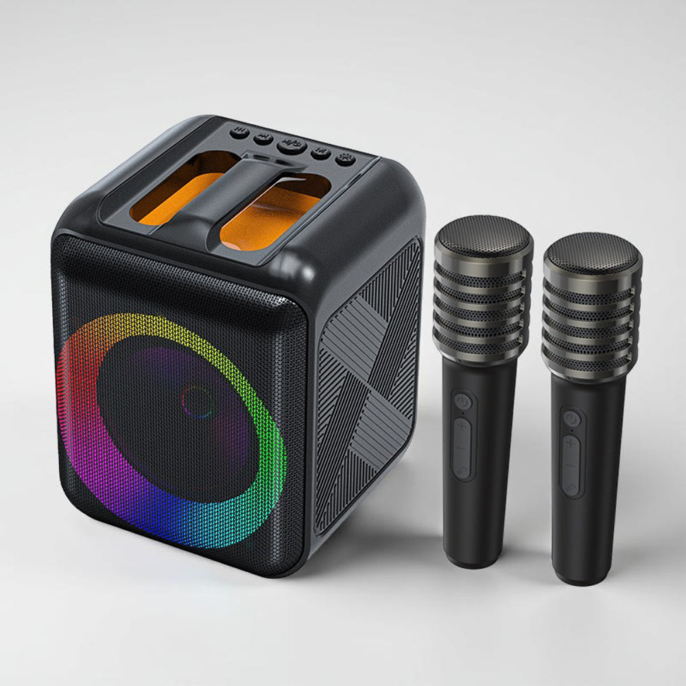Ultimate Karaoke System with Portable Speaker and Wireless Mics