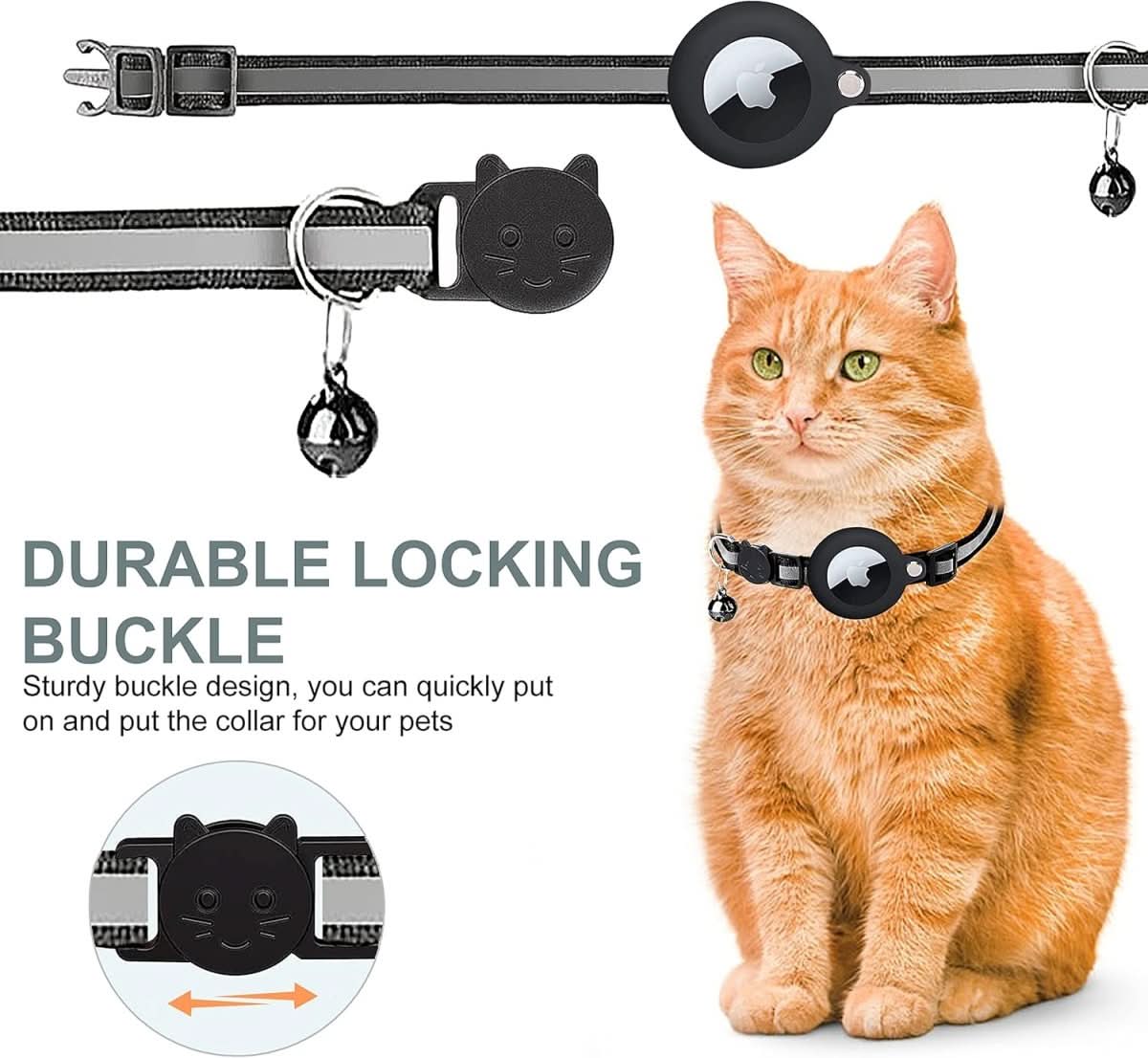 PawSafe GPS Tracker Collar for Cats with Reflective Features