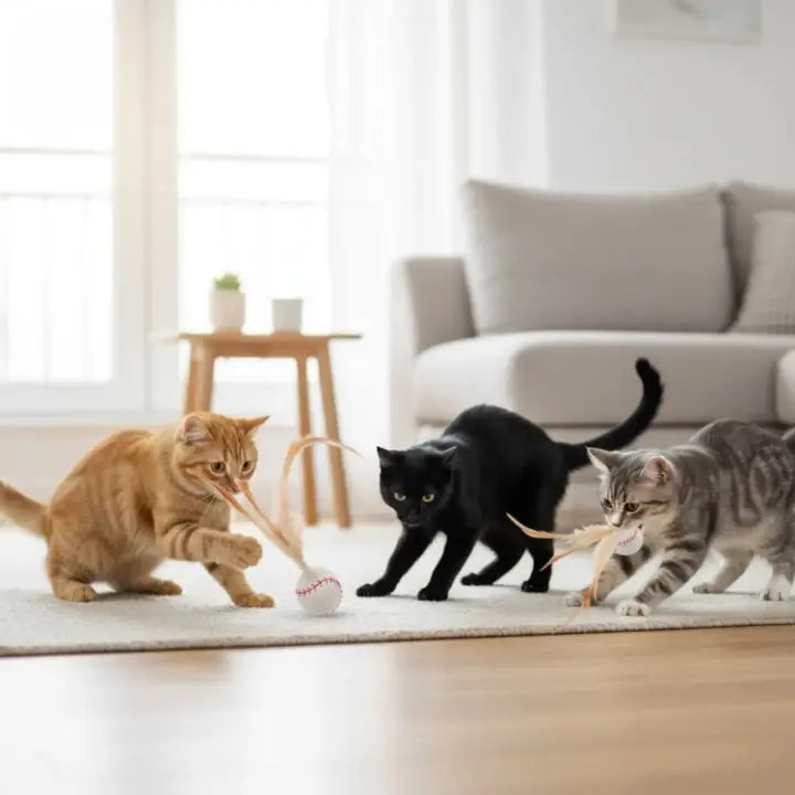 Interactive Feather Ball for Cats